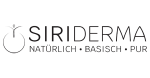 Schwarzes Siriderma-Logo mit Bildmarke