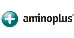 Aminoplus-Logo mit türkisfarbenem Pluszeichen