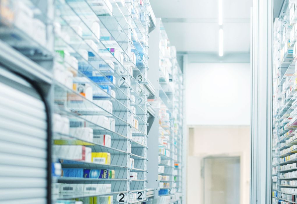 Lager mit Medikamente